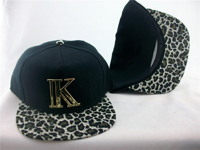 K Black Snapback Hat JT 0512